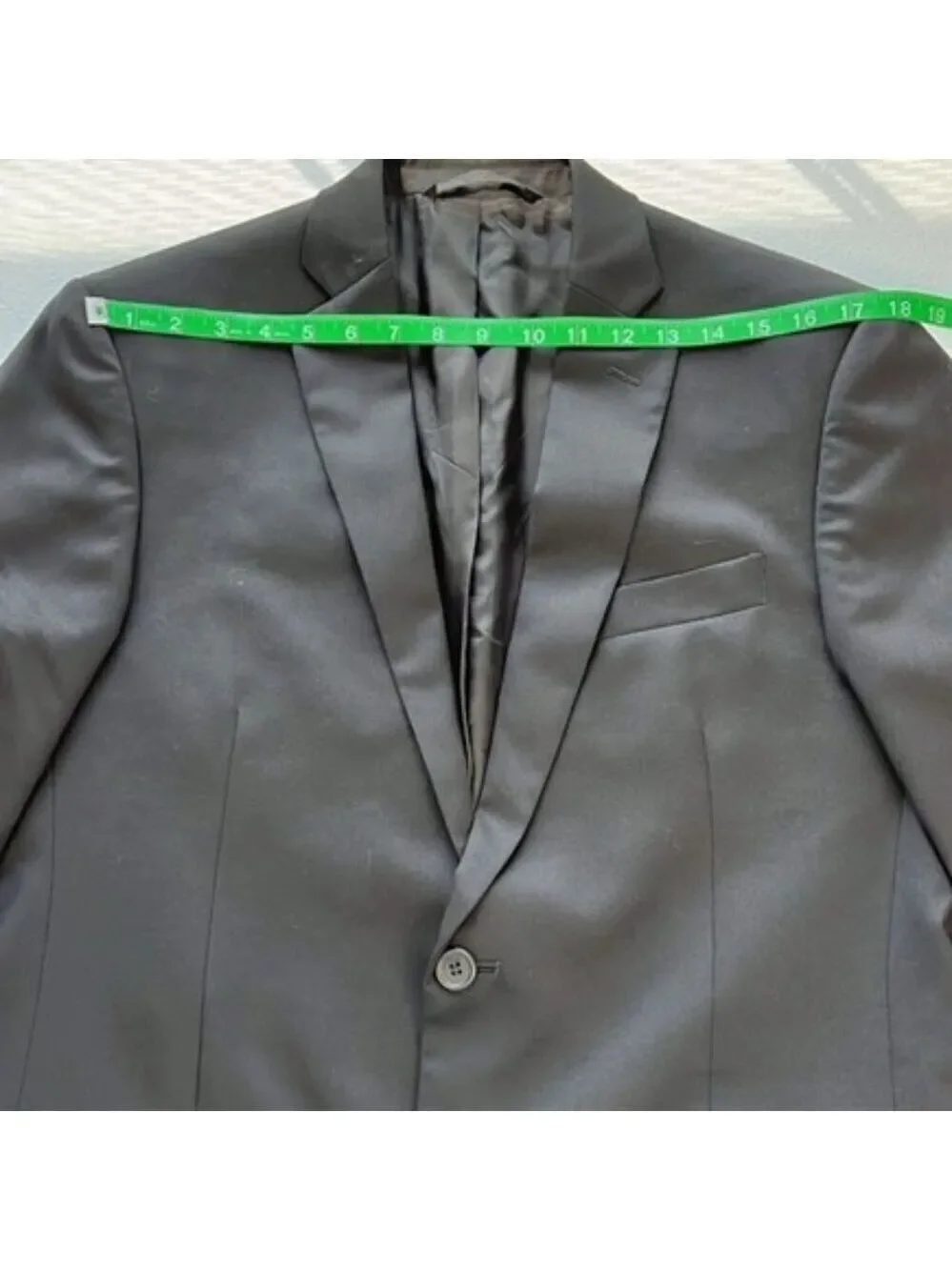 Nordstrom Wool Blazer Black Sport Coat Double Breasted Vented Lined Tall 40L